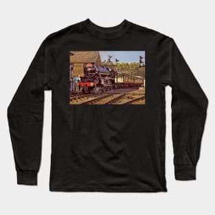 Steam Train on North York Moors Railway Long Sleeve T-Shirt